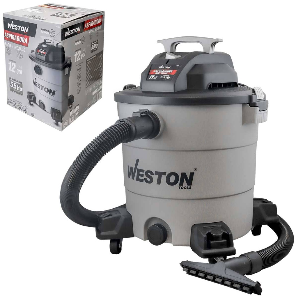 ASPIRADORA MOJADO/SECO 12GAL 6.5HP 127V