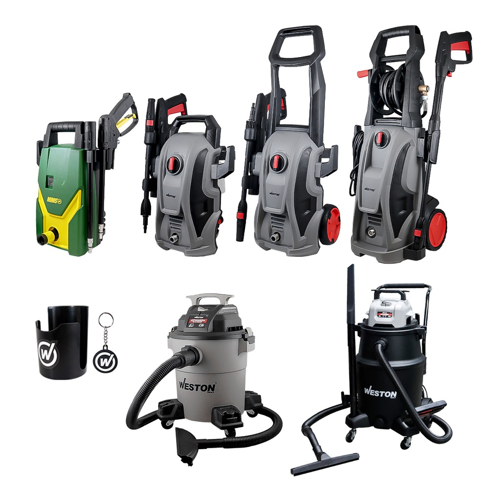 4 HIDROLAVADORAS, 2 ASPIRADORAS 4HP Y 6.5HP Y PROMOCIONALES