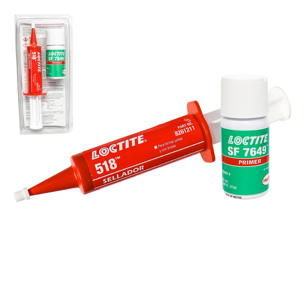 LOCTITE 518 GASKET ELIMINATOR SELLADOR DE BRIDAS - JERINGA 25 ml / ACTIVADOR 25 g