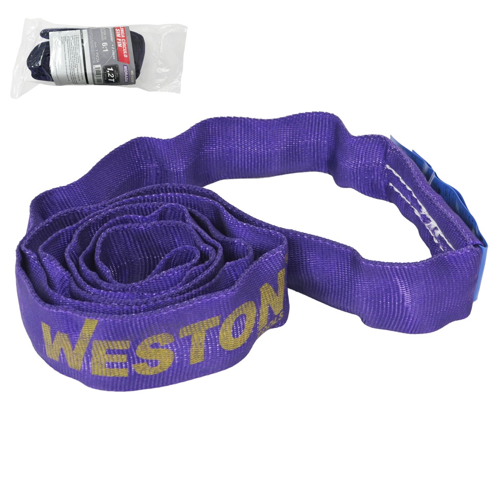 ESLINGA CIRCULO SIN FIN POLIESTER MORADA 1.2M 1.2T