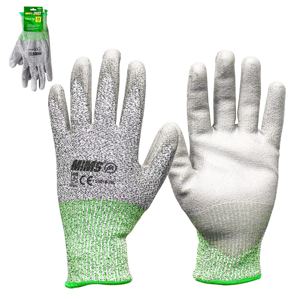 GUANTE ANTICORTE MIMS NIVEL 5 TALLA 10 (Precio x par - Empaque c/10 pares)