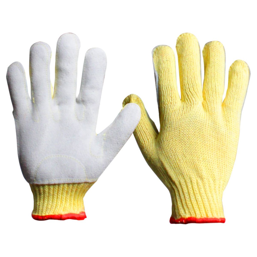GUANTE KEVLAR 60 GR C/PALMA DE CARNAZA (Precio x par - Empaque c/10 pares)