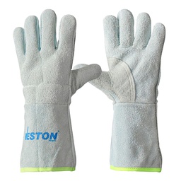 [ST-6-500-310] GUANTE SOLDADOR GRIS C/ REF. PERICO, HILO KEVLAR (Precio x par - Empaque c/25 pares)