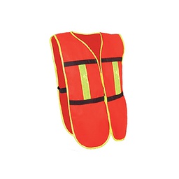 [ST-6-600-471] CHALECO D/MALLA NARANJA C/BIES AMARILLO ALTA VISIBILIDAD