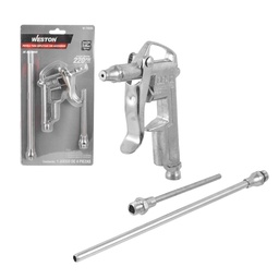 [W-70585] PISTOLA PARA SOPLETEAR CON ACCESORIOS (JUEGO  4 PIEZAS)