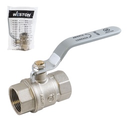 [WV-40020] VALVULA DE ESFERA NIQUELADA ROSCABLE WOG 400 1" (CAJA C/6 PZAS - PRECIO X PIEZA)