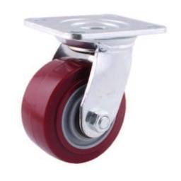 [Y-1065-100] RODAJA MARRON PU GIRA. 4X2&quot;