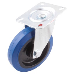 [Y-1091-100] RODAJA GIRA. DE GOMA AZUL 4&quot;