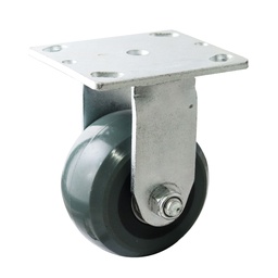 [Y-1175-100] RODAJA PU VERDE C/NAILON FIJA 4X2" USO RUDO