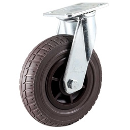 [Y-2039-200] RODAJA DE HULE CAFE USO RUDO GIRATORIA 8&quot; (200X50MM)