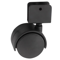 [Y-2135-50] RODAJA TIPO YOYO C/PLACA "U" 50X46MM (Precio x pieza - Empaque c/4 pzas)