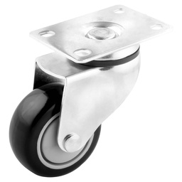 [Y-4091-77] RODAJA PU /PP GIRA. P/CARRITO SUPER 77X32MM