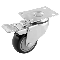 [Y-4093-77] RODAJA PU /PP P/SUPER GIRA. C/FRENO 77X32MM