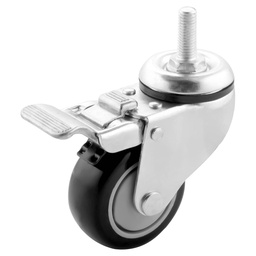 [Y-4097-77] RODAJA P/SUPER C/ESPIGA GIRA. C/FRENO 77X32MM