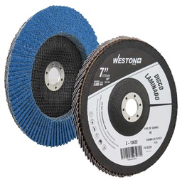 [Z-13632] DISCO LAMINADO ZIRCONIO 7" X 7/8" G40 WP AZUL (Precio x pieza - Empaque c/10 pzas)