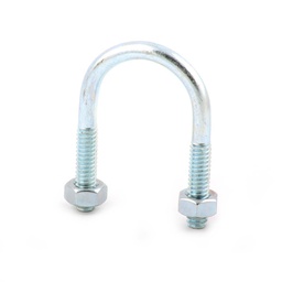 [ZC-01012] ABRAZADERA TIPO "U" C/TUERCAS GALV. P/TUBO DE 3/4" ROSCA DE 1/4" (Precio x Pza - Caja c/100 pzas)