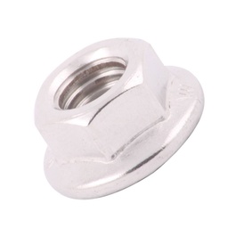 [ZK-30118] TUERCA HEXAGONAL  C/ARANDELA DENTADA INOX. M4-0.70 (Precio x Caja c/100 pzas)