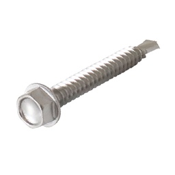 [ZM-00015] PIJA HEXAGONAL  PUNTA BROCA ACERO INOXIDABLE 410 1/4X2 (precio por caja, caja con 100 piezas)