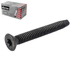 [ZN-27024-C] TORNILLO  C.PLANA TORX T/F NEGRO 1/4X5 (Precio x Caja - Caja c/200 pzas)