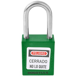 [RL9013] CANDADO BLOQUEO VERDE 38X44 GAN. ACERO