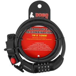 [MA9002] CANDADO CABLE DE COMBINACION 1M X 10MM