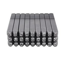 [SP2050] JGO DE LETRAS 5/32" GOLPE DE ACERO 4mm