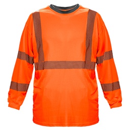 [QB1014] PLAYERA NARANJA REFLEJANTE LARGA XG