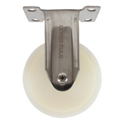 [ZF5161] RODAJA ACERO INOX NYLON FIJA 4"