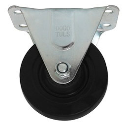 [ZF5004] RODAJA HULE NEGRO FIJA 4" BUJE