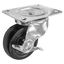 [ZF5239] RODAJA HULE NEGRO GIRA FRENO 4" BUJE