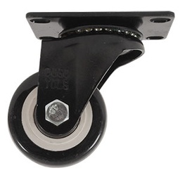 [ZF5182] RODAJA PVC NEGRO GIRATORIA 2 1/2&quot;