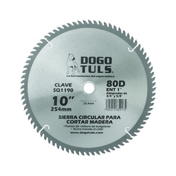 [SQ1190] SIERRA CIRCULAR MADERA 10&quot; 80D ENT 1&quot;