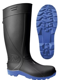 [TC5167] BOTA JARDINERA NEGRA #29 DE HULE