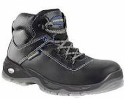 [TC5859] BOTA PREMIUM CON CASQUILLO # 10 COLOR NEGRO   