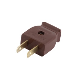 [FU0313] CLAVIJA DE PLASTICO PATA PLANA CAFE