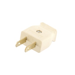 [FU0314] CLAVIJA DE PLASTICO PATA PLANA MARFIL