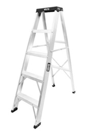 [WF9543] ESCALERA TIJERA DE ALUMINIO S/CHAROLA TIPO III 5 ESCALONES
