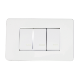 [8840915] APAGADOR TRIPLE CON PLACA BLANCA 24 mm