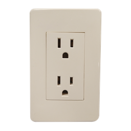 [8840926] CONTACTO DOBLE ATERRIZADO CON PLACA MARFIL 72 mm 10 A  127 V