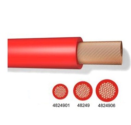 [1700041] CABLE DE 100 MTS  ACUMULADOR ROJO CAL. 4