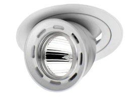 [A1F-0S3S0-G-B2-00] CARCASA CIRCULAR DE EMPOTRAR FIJO MR16 BLANCO