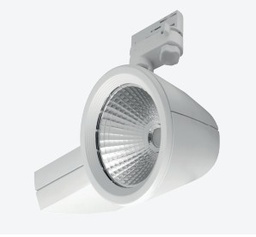[A7M-1L8S27-C-B0-230] LUMINARIO CIRCULAR DE SOBREPONER EN RIEL LED CON REFLECTOR CONICO ESPECULAR BLANCO 23 W 120-240 V~ 60 Hz 2 700 K 1 610 lm