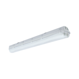 [9400506BT65] LUMINARIA A PRUEBA DE POLVO Y GOTEO T8 2X17 W BAJO FACTOR 120-277 V~ 60 Hz 6 500 K (INCLUYE TUBOS)