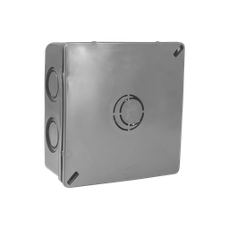 [CAPP719] CAJA CUADRADA CON TAPA DE PVC 4X4 GRIS