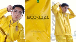 [ECO-1121MD] JUEGO IMPERMEABLE AMARILLO ECOFRIENDLY, SELLADO. T-MD.