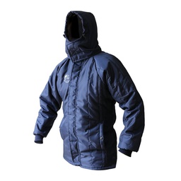 [ECO-408GD] CHAMARRA ECOTERMOAISLANTE PREMIUM LARGA CON GORRO AJUSTABLE TIPO PASA MONTANA T-GD.