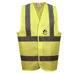 [ECO-1026AMCR2XG] CHALECO ANSI TIPO R CLASE 2, ECOFRIENDLY AMARILLO HI-VIS, C/REF GRIS DE 2" Y CIERRE DE GANCHO Y FELPA. T-2XG.