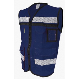 [SR-2030AZMCRCH] CHALECO CERRADO TIPO RESCATISTA AZUL MARINO