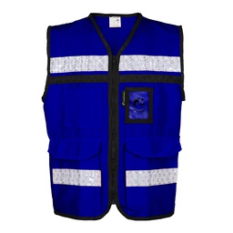[ECO-2050AZRCR2X] CHALECO RESCATISTA AZUL REY  TALLA 2XG