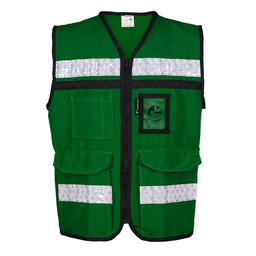 [ECO-2050VCRGD] CHALECO VERDE CERRADO  TIPO RESCATISTA LIGERO CLASE II TALLA GD